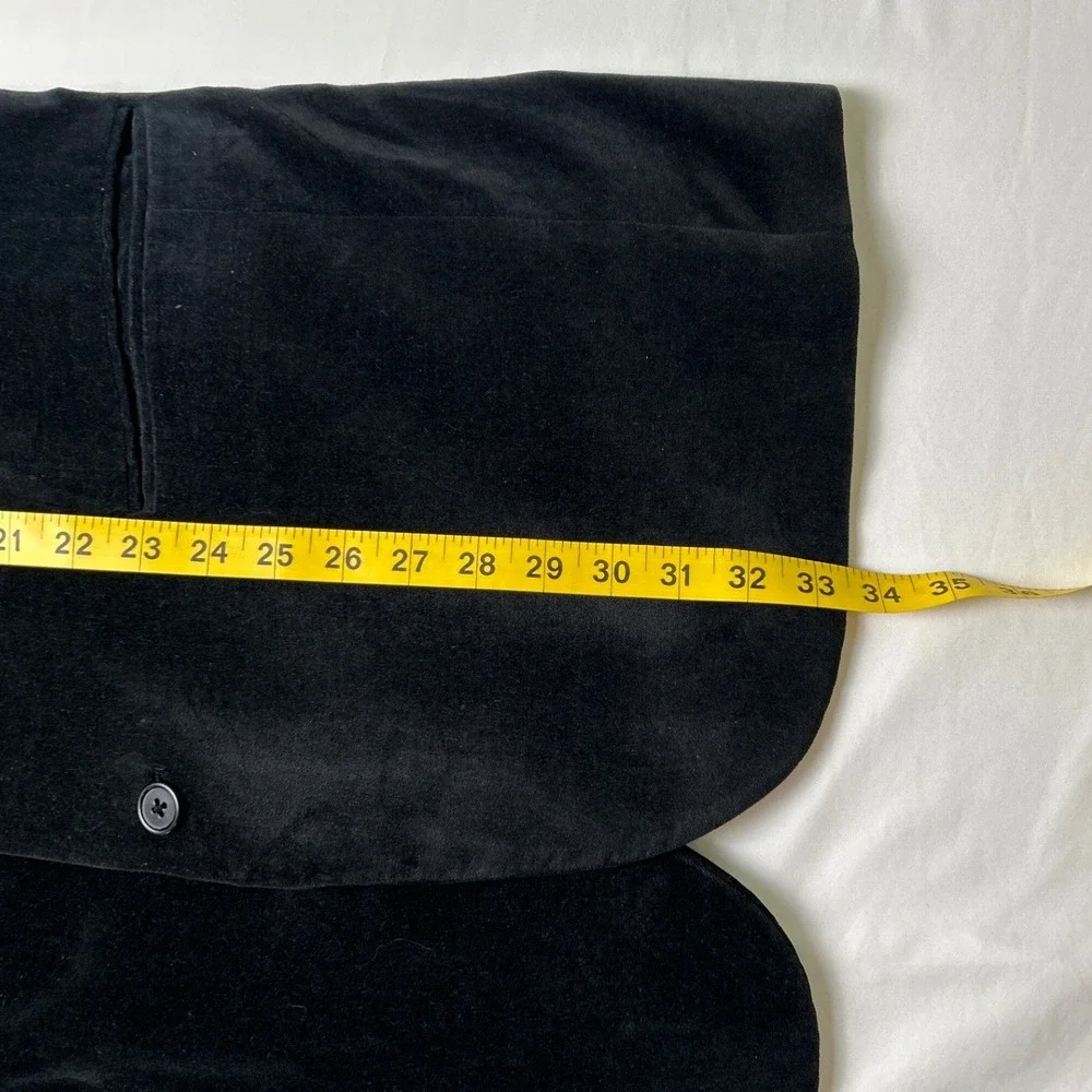 Midtown Man Mens Cotton Velvet 3-Button Blazer Sport Coat Size 42R Black Formal